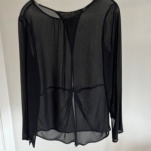 Zara black sheer blouse size M